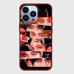 Чехол для iPhone 13 Pro Stray Kids eyes full, цвет: 3D-красный