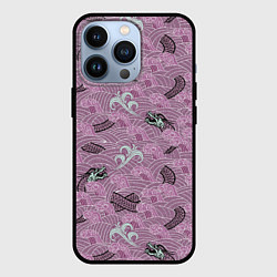 Чехол для iPhone 13 Pro Драконьи волны, цвет: 3D-черный