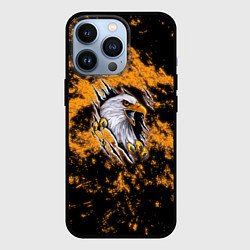 Чехол для iPhone 13 Pro Орел в огне, цвет: 3D-черный