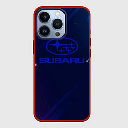 Чехол для iPhone 13 Pro Subaru Абстракция неон, цвет: 3D-красный
