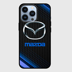 Чехол для iPhone 13 Pro Mazda Абстракция карбон, цвет: 3D-черный