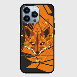 Чехол для iPhone 13 Pro Голова лисы в мозаике, цвет: 3D-черный