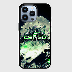 Чехол для iPhone 13 Pro CS GO green, цвет: 3D-черный