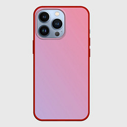 Чехол для iPhone 13 Pro Градиент - розовая пастель, цвет: 3D-красный