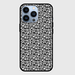 Чехол для iPhone 13 Pro Череп со скулами, цвет: 3D-черный