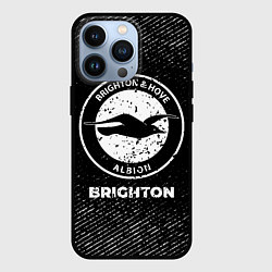 Чехол для iPhone 13 Pro Brighton с потертостями на темном фоне, цвет: 3D-черный