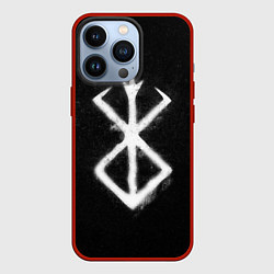 Чехол для iPhone 13 Pro Берсерк гранж, цвет: 3D-красный