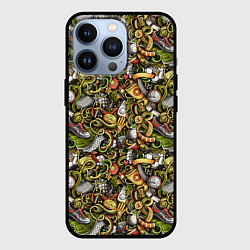 Чехол для iPhone 13 Pro Футбольные бутсы и кубок, цвет: 3D-черный