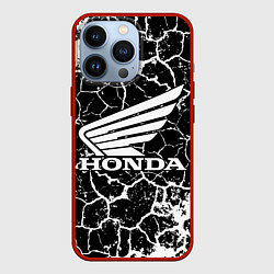 Чехол для iPhone 13 Pro Honda logo арт, цвет: 3D-красный