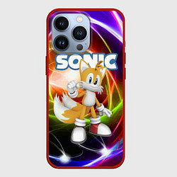 Чехол для iPhone 13 Pro Майлз Тейлз Прауэр - Sonic - Видеоигра, цвет: 3D-красный