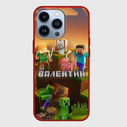 Чехол для iPhone 13 Pro Валентин Minecraft, цвет: 3D-красный