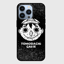 Чехол для iPhone 13 Pro Tomodachi Game с потертостями на темном фоне, цвет: 3D-черный