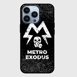 Чехол iPhone 13 Pro Metro Exodus с потертостями на темном фоне