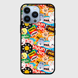 Чехол для iPhone 13 Pro Skzoo stickers characters, цвет: 3D-черный