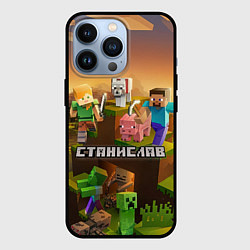 Чехол для iPhone 13 Pro Станислав Minecraft, цвет: 3D-черный