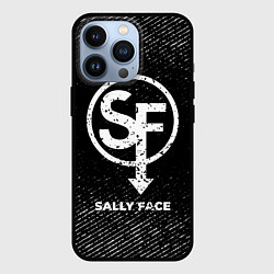 Чехол для iPhone 13 Pro Sally Face с потертостями на темном фоне, цвет: 3D-черный