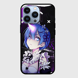 Чехол для iPhone 13 Pro Rem - ReZero - Абстракция, цвет: 3D-черный