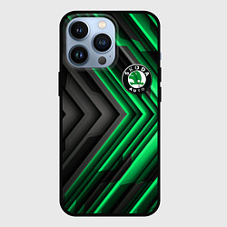 Чехол для iPhone 13 Pro Skoda строгий стиль, цвет: 3D-черный