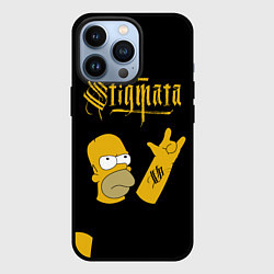 Чехол для iPhone 13 Pro Stigmata Сипмсоны Гомер, цвет: 3D-черный
