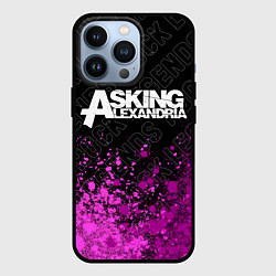 Чехол для iPhone 13 Pro Asking Alexandria rock legends: символ сверху, цвет: 3D-черный