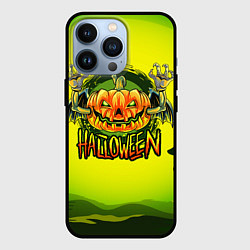 Чехол для iPhone 13 Pro Тыква - зомби хэллоуин, цвет: 3D-черный