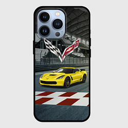Чехол для iPhone 13 Pro Шевроле Корвет - гоночная команда, цвет: 3D-черный