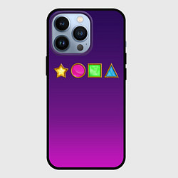 Чехол для iPhone 13 Pro Жопа геометрическими фигурами, цвет: 3D-черный