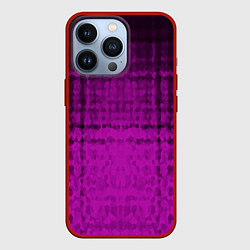 Чехол для iPhone 13 Pro Абстрактный мозаичный черно - пурпурный узор, цвет: 3D-красный