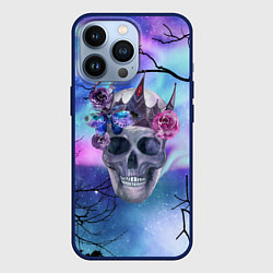 Чехол для iPhone 13 Pro Череп короля, цвет: 3D-тёмно-синий