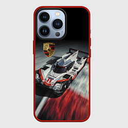 Чехол для iPhone 13 Pro Porsche - racing team - motorsport, цвет: 3D-красный