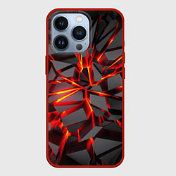 Чехол для iPhone 13 Pro Неоновый блеск, цвет: 3D-красный