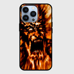 Чехол для iPhone 13 Pro Fire demon scream, цвет: 3D-черный