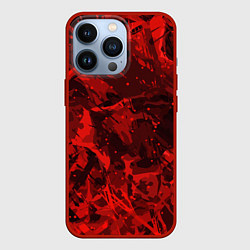 Чехол для iPhone 13 Pro Красные кляксы, цвет: 3D-красный