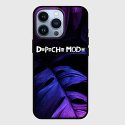 Чехол для iPhone 13 Pro Depeche Mode neon monstera, цвет: 3D-черный