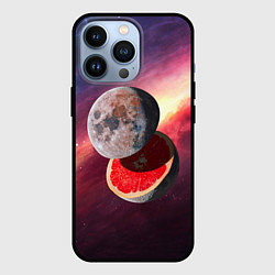 Чехол для iPhone 13 Pro Луна-Грейпфрут, цвет: 3D-черный