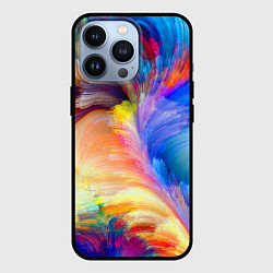 Чехол для iPhone 13 Pro Неоновое перо, цвет: 3D-черный