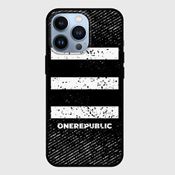 Чехол для iPhone 13 Pro OneRepublic с потертостями на темном фоне, цвет: 3D-черный