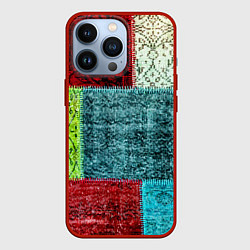 Чехол для iPhone 13 Pro Patchwork - art, цвет: 3D-красный