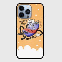 Чехол для iPhone 13 Pro Happy new beer 2023, цвет: 3D-черный