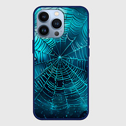 Чехол для iPhone 13 Pro Halloween паутина, цвет: 3D-тёмно-синий