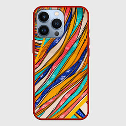 Чехол для iPhone 13 Pro Смешанная живопись, цвет: 3D-красный