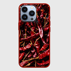 Чехол для iPhone 13 Pro Перчики чили, цвет: 3D-красный