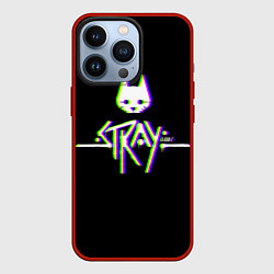 Чехол для iPhone 13 Pro Stray game glitch, цвет: 3D-красный