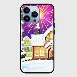 Чехол для iPhone 13 Pro Новогодний салют, цвет: 3D-черный