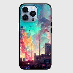 Чехол для iPhone 13 Pro Разъяренный город, цвет: 3D-черный