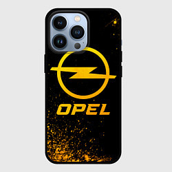 Чехол для iPhone 13 Pro Opel - gold gradient, цвет: 3D-черный