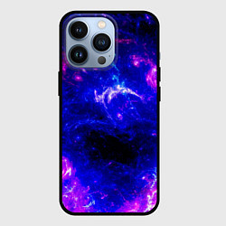 Чехол для iPhone 13 Pro Неоновый космос со звездами, цвет: 3D-черный