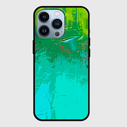 Чехол для iPhone 13 Pro Абстрактные краски - текстура, цвет: 3D-черный