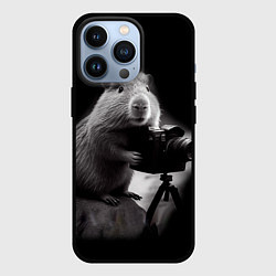 Чехол для iPhone 13 Pro Капибара фотограф, цвет: 3D-черный
