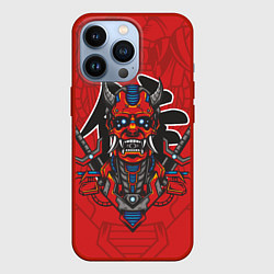 Чехол для iPhone 13 Pro Самурай - демон, цвет: 3D-красный